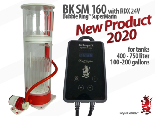 Royal Exclusiv Bubble King SuperMarin 160 skimmer with Red Dragon X pump
