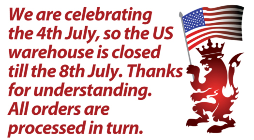 Royal Exclusiv Bubble King Red Dragon celebrating the 4th July Ware house closed