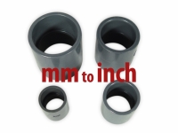 PVC pipe socket / bushing Ø 20mm - 0.5  grey