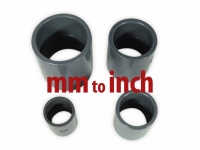 PVC pipe socket / bushing  20mm - 0.5  grey