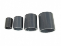 PVC pipe socket / bushing Ø 20mm - 0.5  grey